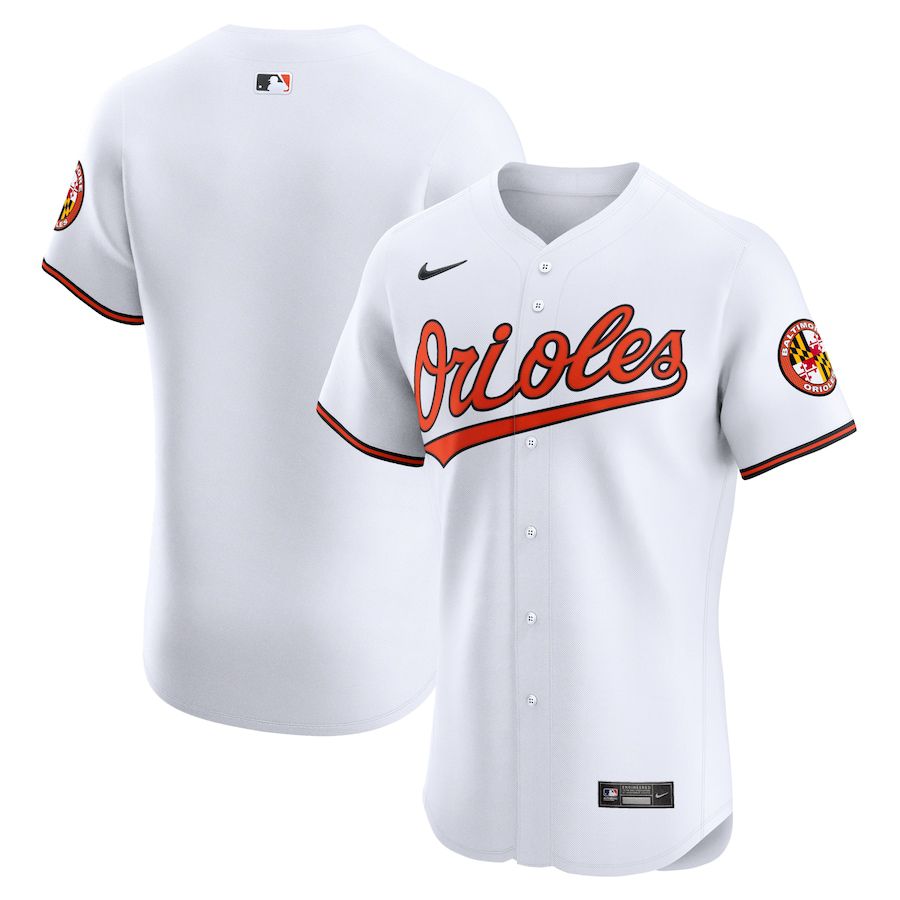 Men Baltimore Orioles Blank Nike White Home Elite MLB Jersey
